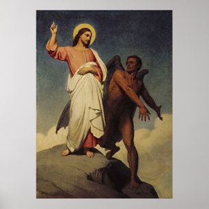 Póster A tentação do Cristo por Ary Scheffer (1854)