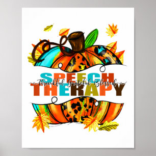 Poster A Terapia De Voz Pumpkin Outono Cai Graças Ha