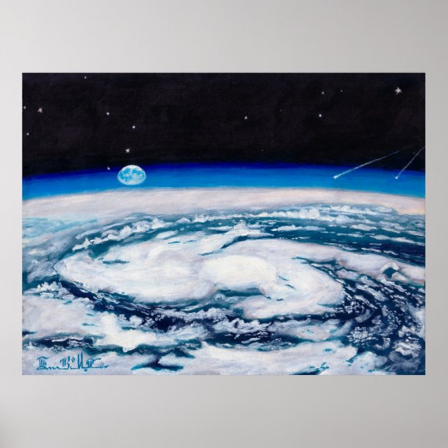 Poster A Terra a partir de uma altura giratória (Frente)