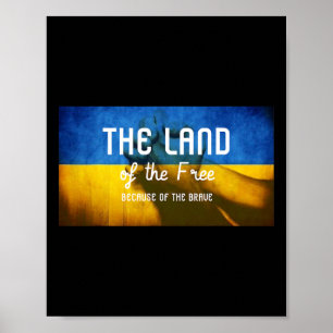 Poster A Terra Dos Livres Por Causa Dos Bravos Ucrânia