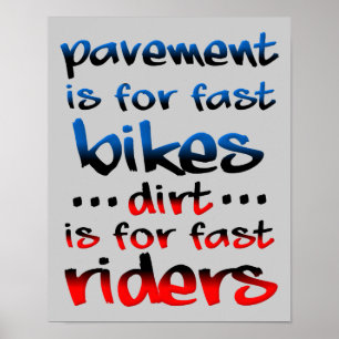 Poster A Terra é para Motociclistas Rápidos Moto Motocros