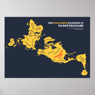 Póster A Terra Plana de acordo com os republicanos dos EU