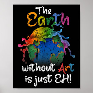 Poster A Terra Sem Arte É Apenas O Planeta Do Dia Da Terr