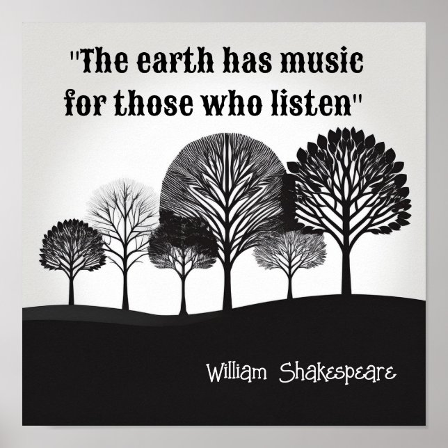 Poster A Terra tem música William Shakespeare (Frente)