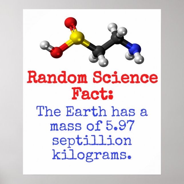 Poster A Terra Tem Uma Massa - Fato Científico (Frente)