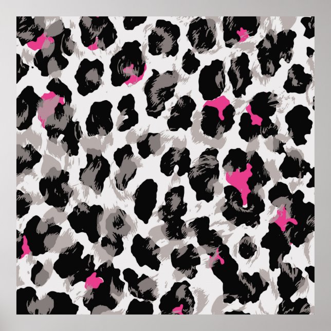 Poster A textura animal, do leopardo, abstrato, áfrica, (Frente)