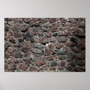 Poster A textura medieval da parede de pedra é um resumo,