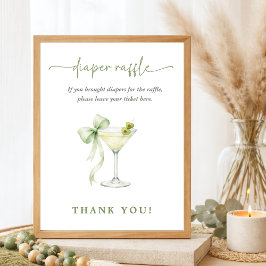Poster A Tini One Chic Baby Shower Diaper Raffle