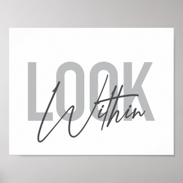 Poster A tipografia urbana moderna, simples e legal olha  (Frente)