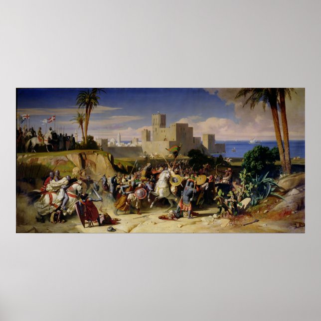 Póster A tomada de Beirute pelos cruzados (Frente)