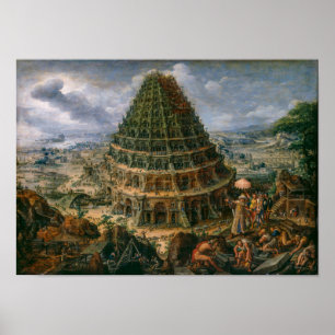 Poster A Torre De Babel   Marten van Valckenborch  