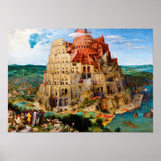 Poster A Torre de Babel Pieter Bruegel, a Arte Mais Velho (Frente)