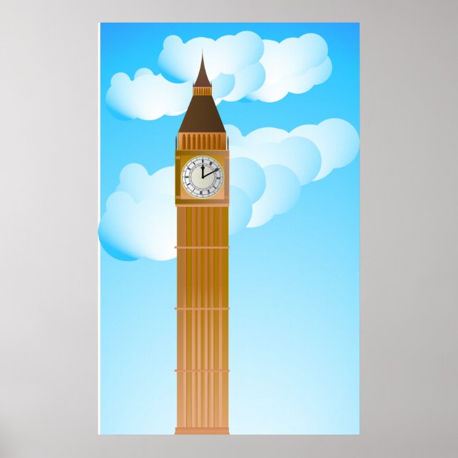 Póster A torre do relógio e o Big Ben (Frente)