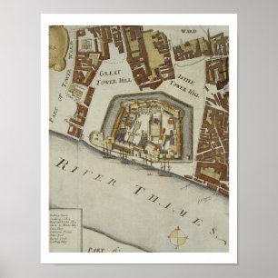 Poster A torre e o St. Catherine, detalhe da torre