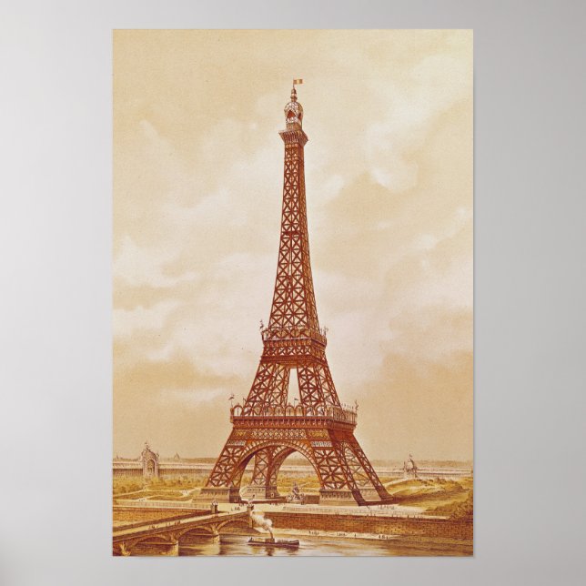 Póster A Torre Eiffel, 1889 (Frente)