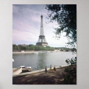 Poster A Torre Eiffel. Paris, cerca de 1960.