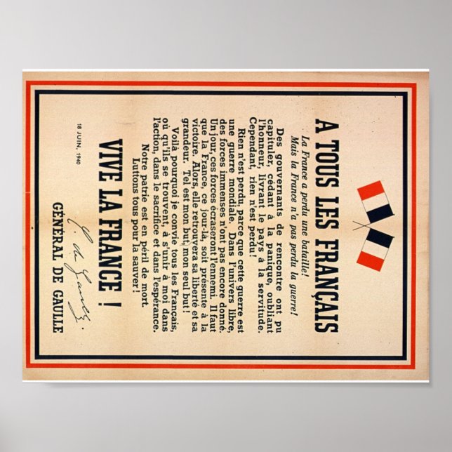 Póster A Tous les Français (Frente)