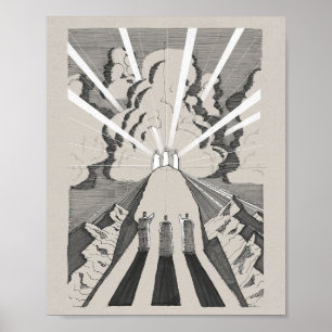 Poster A Transfiguração - Jesus, Moisés e Elijah