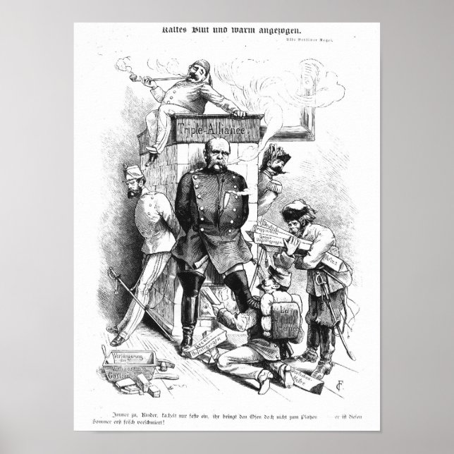 Póster A Tripla Aliança, de Bismarck (Frente)
