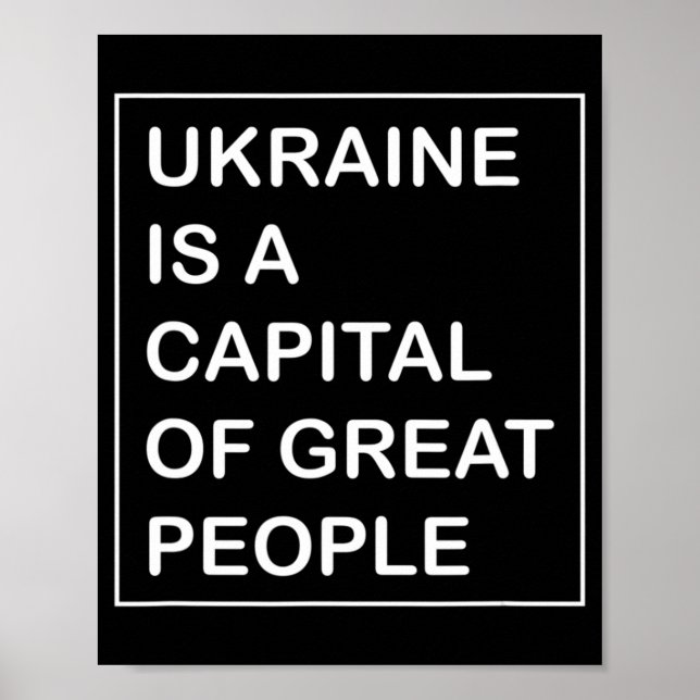 Poster A Ucrânia é uma capital das Pessoas excelentes da  (Frente)