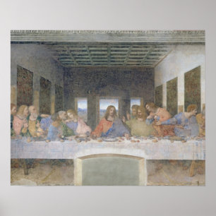 Póster A última ceia, 1495-97 (fresco)