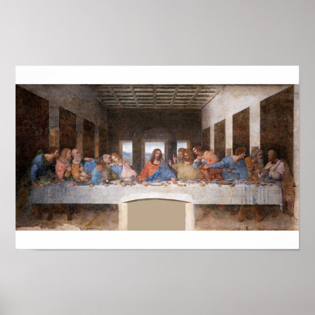 Poster A Última Ceia de Leonardo da Vinci (1495-1498) (Frente)