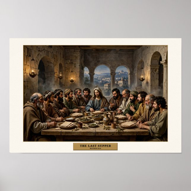 Poster A Última Ceia — Estilo Da Vinci (Frente)