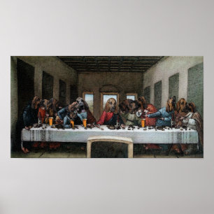 Póster A última ceia, estilo latindo do cão