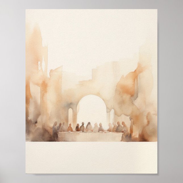 Poster A Última Cobra - Arte Cristã de Aquarela Digital (Frente)