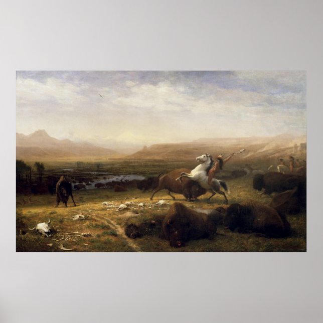 Poster A Última de Buffalo por Albert Bierstadt (Frente)