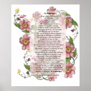 Póster A um poema cor-de-rosa selvagem