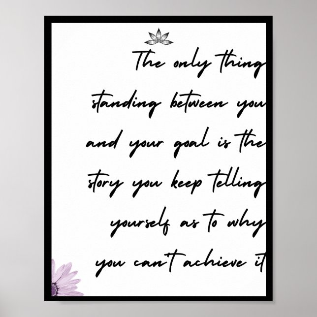 Poster A única coisa entre você e seu objetivo (Frente)