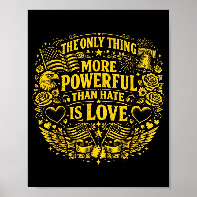Poster A única coisa mais poderosa do que o ódio é o amor (Frente)