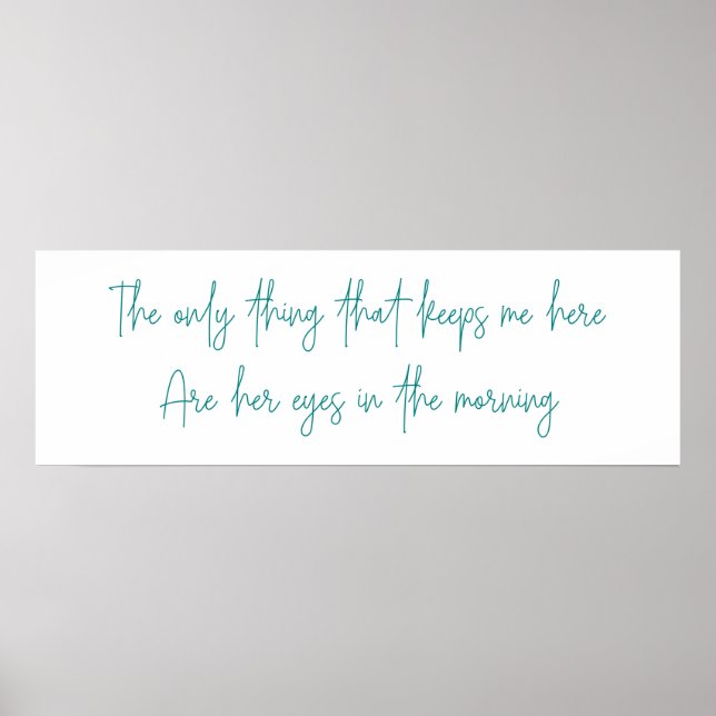 Poster A única coisa que me mantém aqui (Frente)