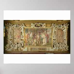 Póster A unificação do estado, detalhe de decorativo