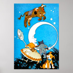Póster A vaca saltada sobre a lua (em 23 tamanhos)
