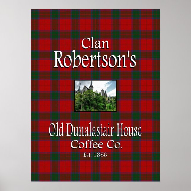 Poster A Velha Dunalastair House Coffee Co de Clan Robert (Frente)