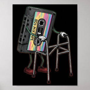Poster A Velha Fita De Cette Com Engraçado Retrocedido Nu