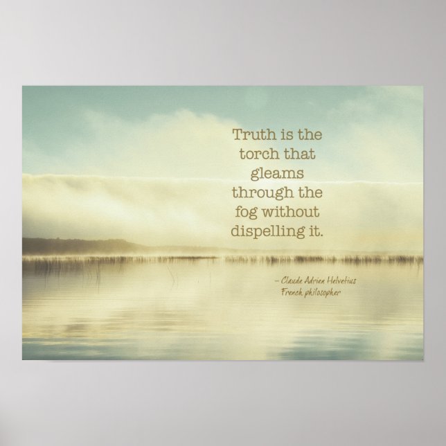Póster A verdade é a citação de Helvetius (Frente)