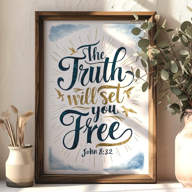 Poster A Verdade Vos Libertará João 8:32 Arte (Criador carregado)