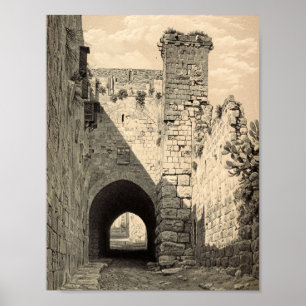 Poster A Via Dolorosa em Jerusalém
