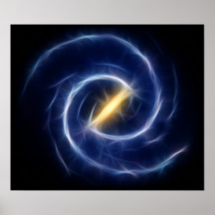 Póster A Via Láctea Stars a galáxia espiral