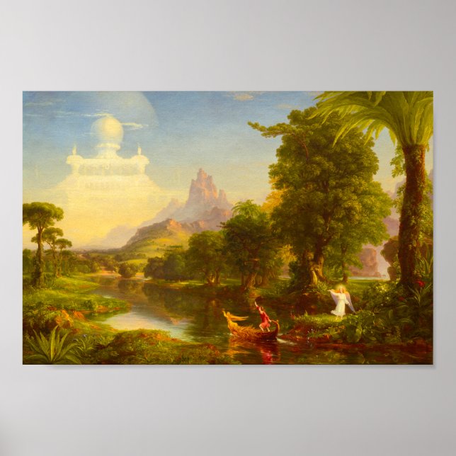 Poster A Viagem da Juventude da Vida por Thomas Cole Post (Frente)