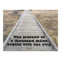 A viagem de mil milhas...