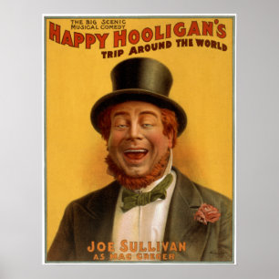 Póster A viagem do hooligan feliz em todo o mundo