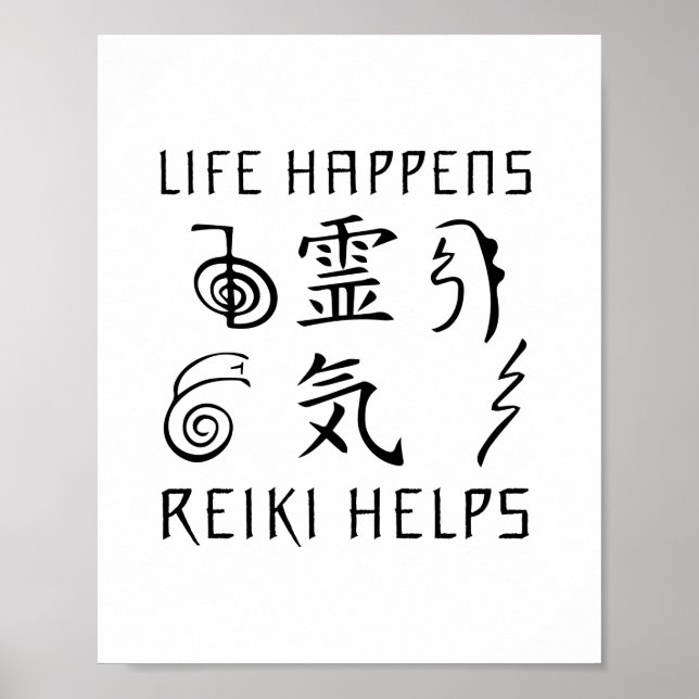 Poster A vida acontece em Reiki ajuda | Presente principa (Frente)