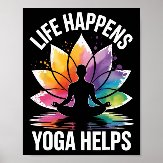 Poster A Vida Acontece Yoga Ajuda  (Frente)