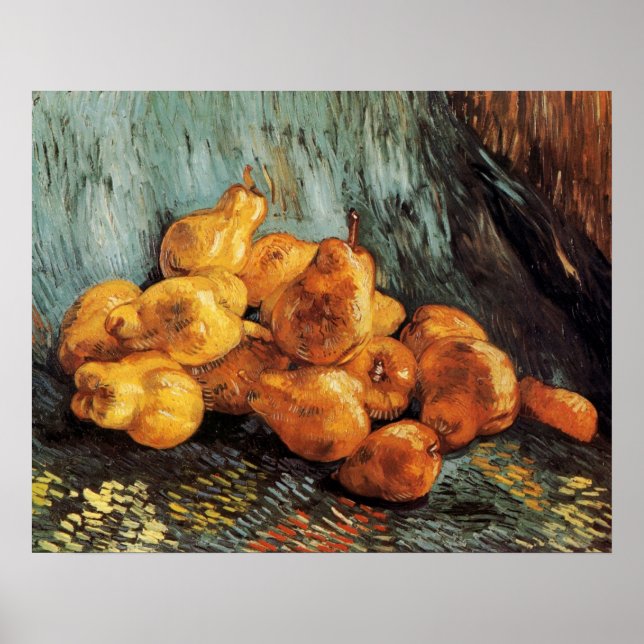 Póster A vida com o Quince Pears de Vincent van Gogh (Frente)