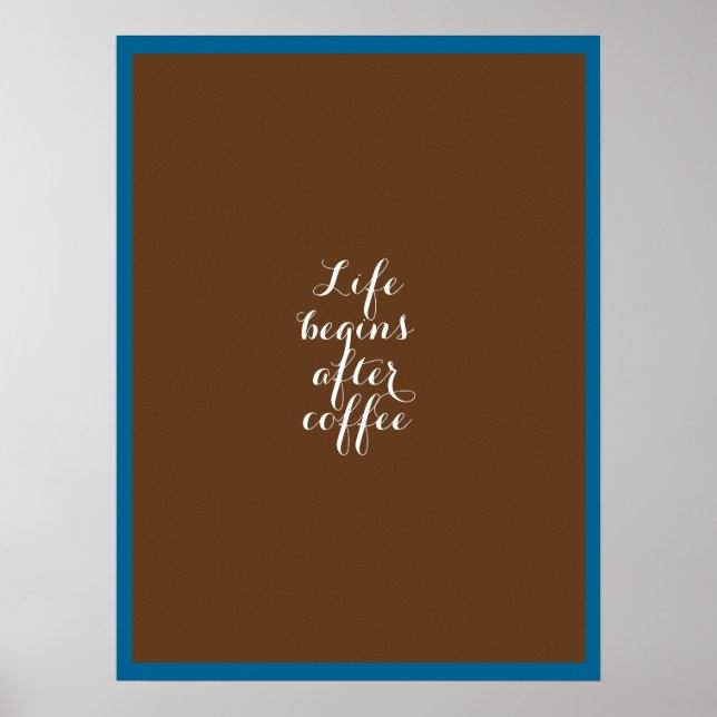 Póster A vida começa depois do café (Frente)
