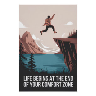 Póster A vida começa no fim da sua zona de conforto